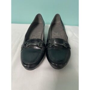 A2 Aerosoles Size 9 Black Leather Womens Shoes Slip on‎  S-438